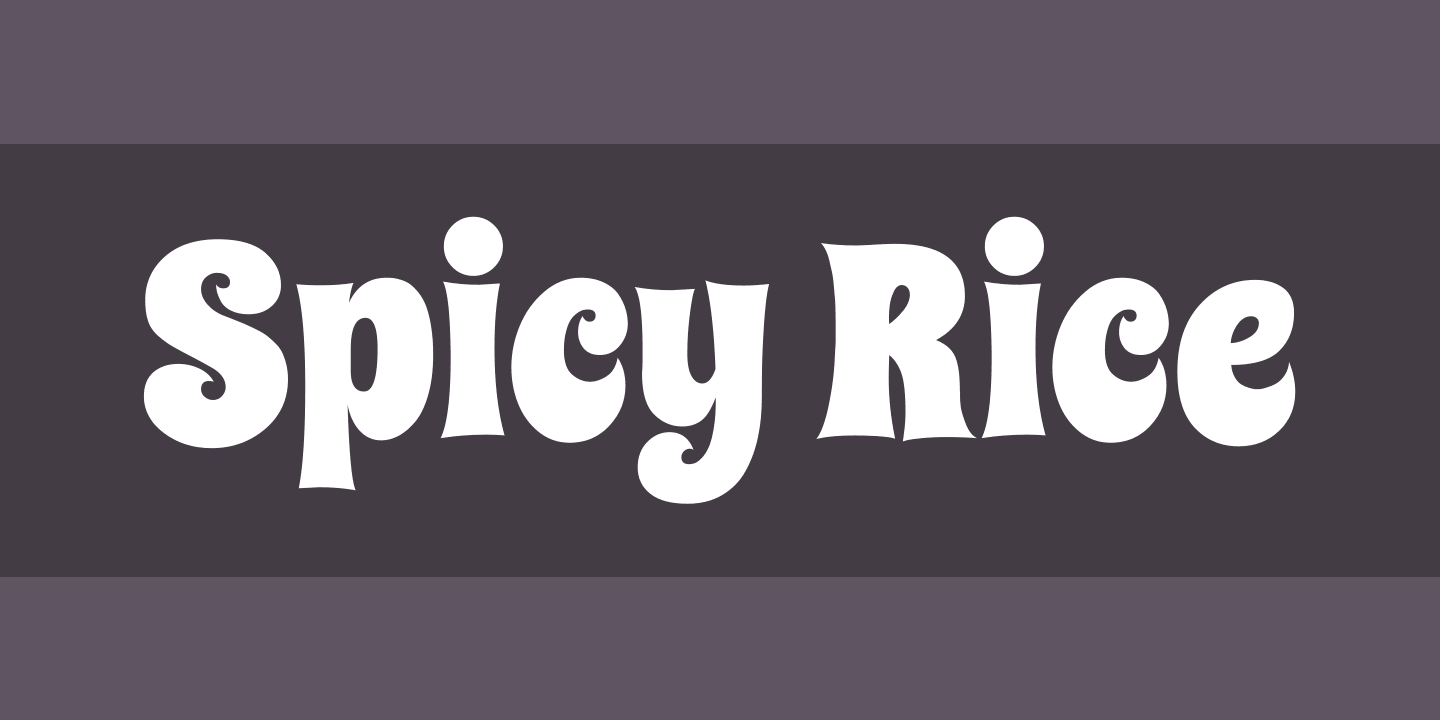 Пример шрифта Spicy Rice
